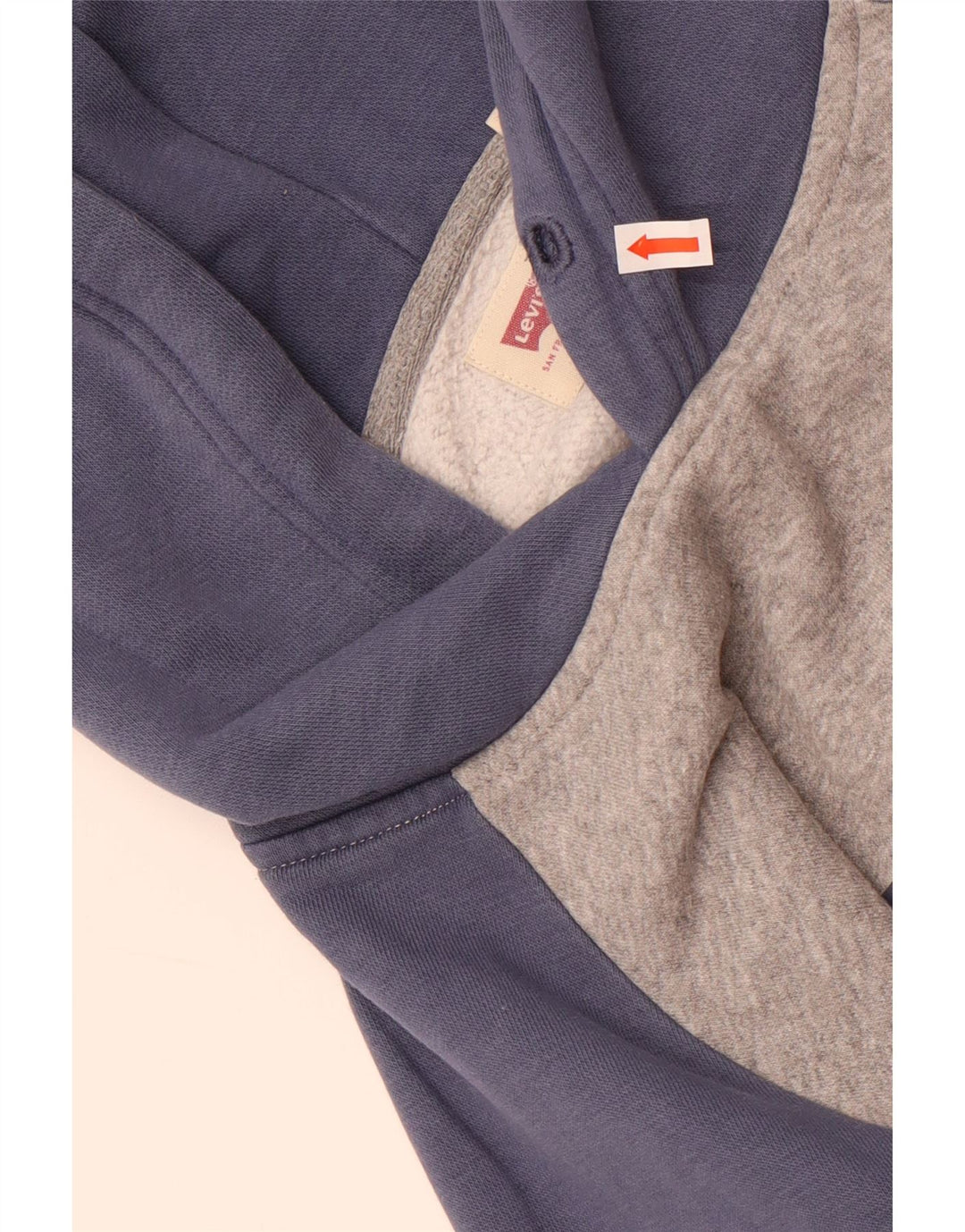 Levi's Felpa con cappuccio grafica da uomo con vestibilità comoda, colore grigio medio