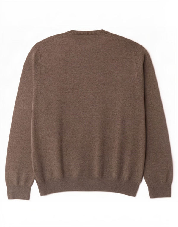 Maglione maglione con scollo a V da uomo Marks & Spencer 2XL cotone grigio