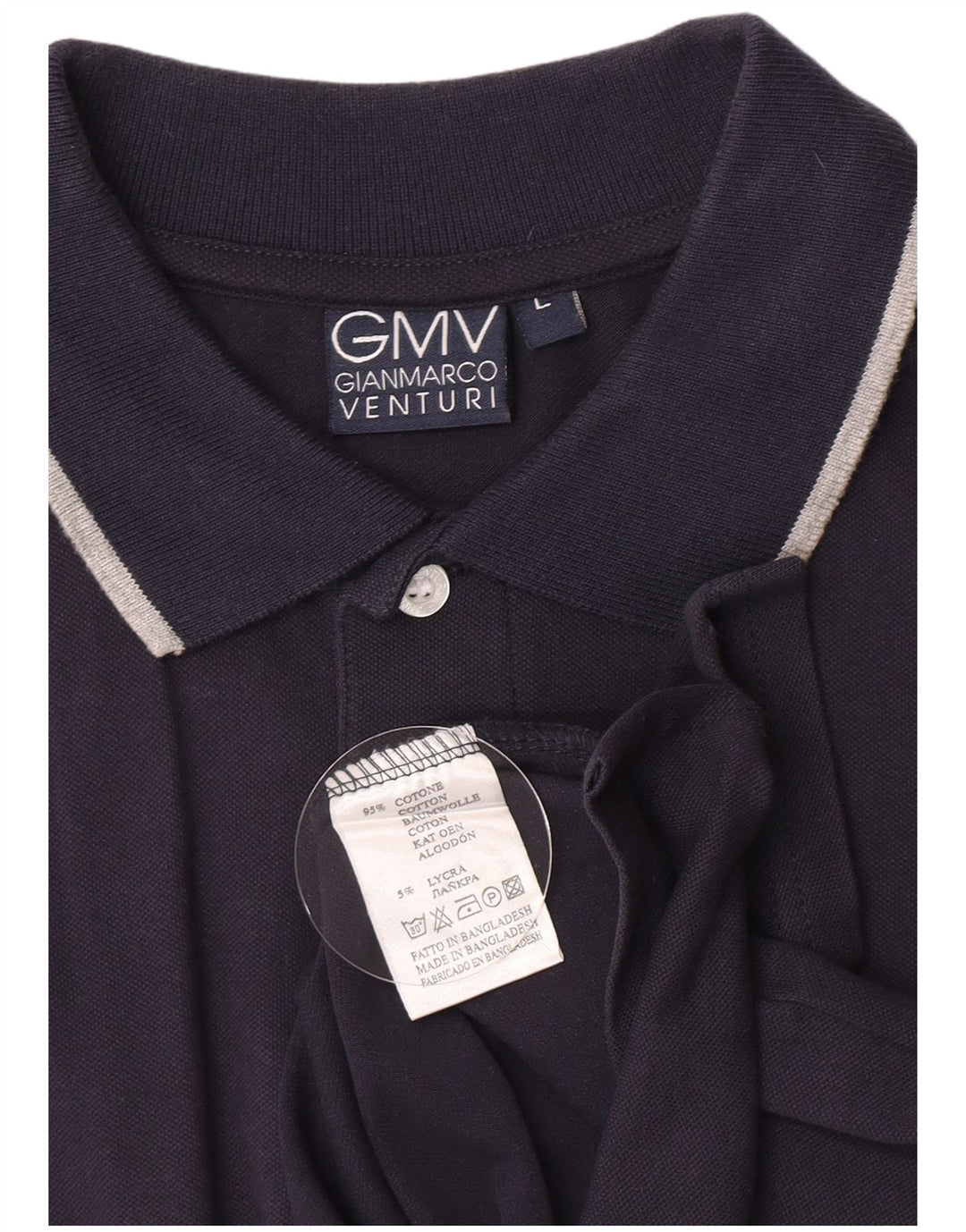 Polo Uomo Gianmarco Venturi Large Blu Navy In Cotone