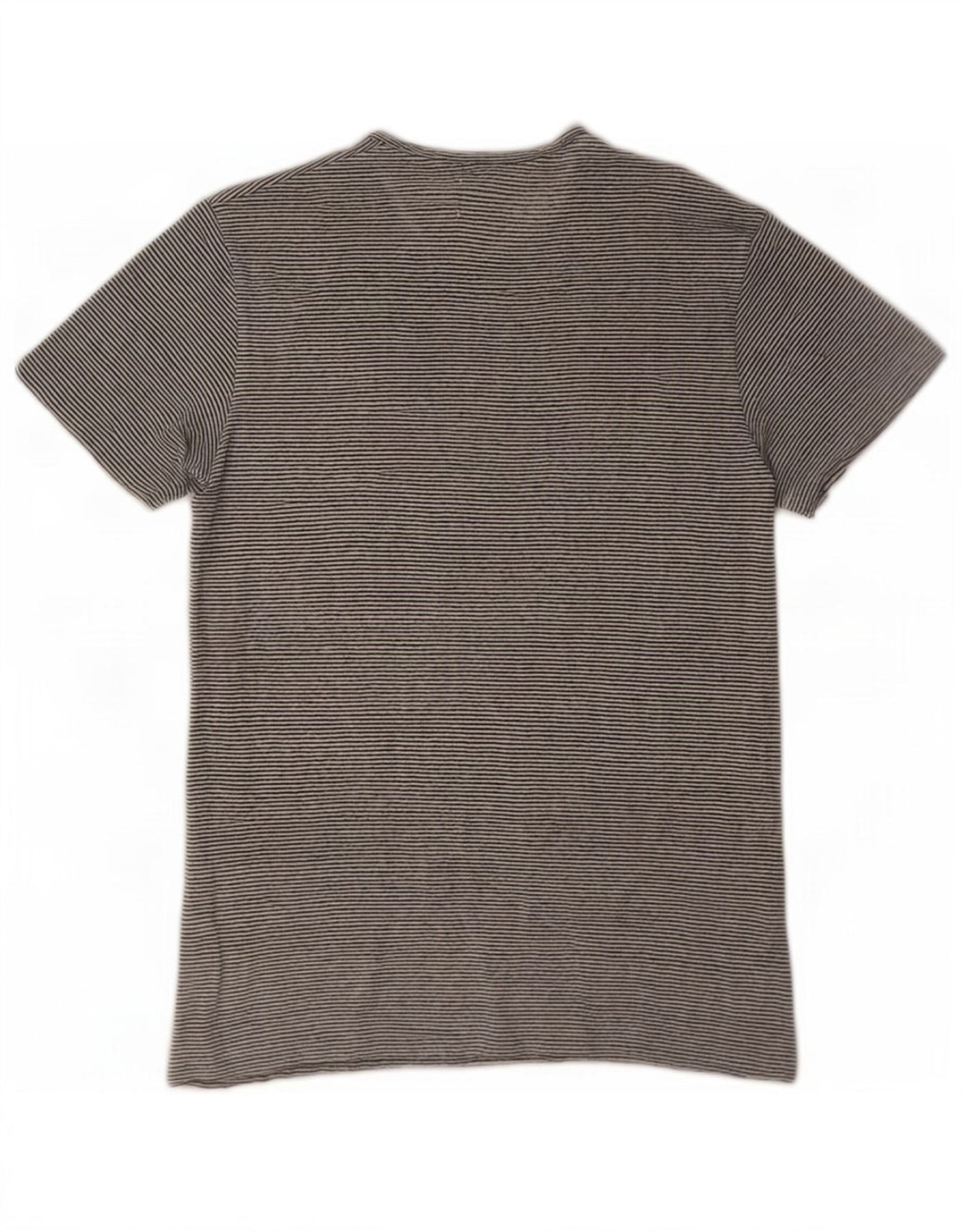T-shirt Zara da uomo Top piccola in lino a righe bianche