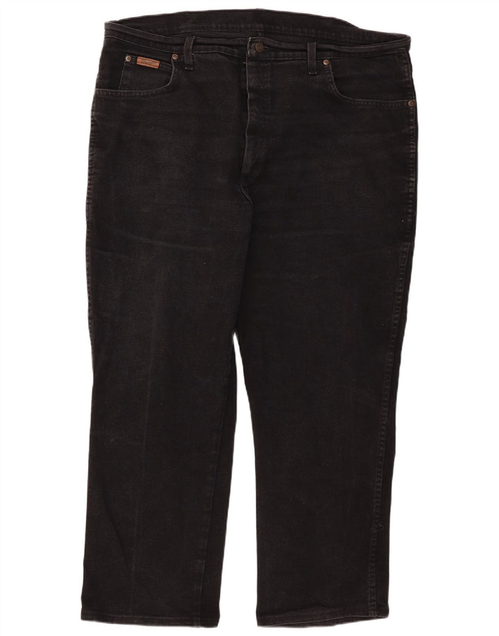Jeans dritti da uomo Wrangler Texas W42 L27 cotone nero