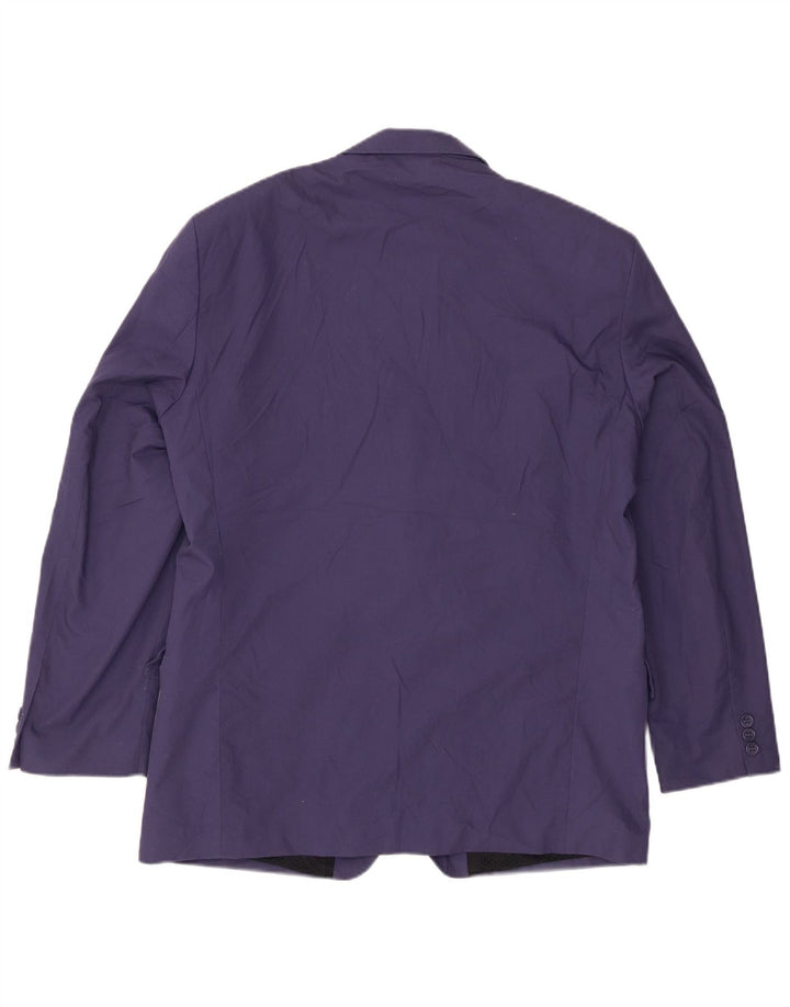 Giacca blazer da uomo a 2 bottoni Rohan UK 40 grande poliestere blu navy