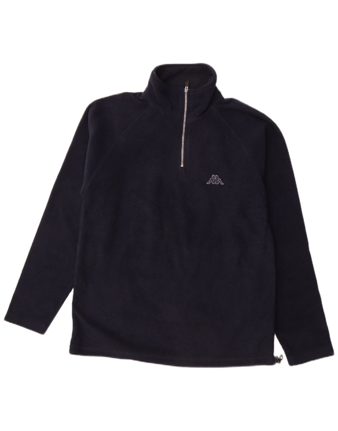 Maglione in pile da uomo KAPPA con zip e collo medio in poliestere blu navy