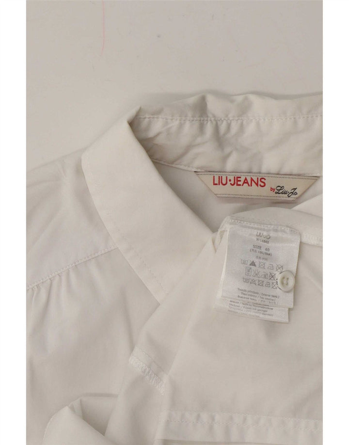 Camicia Donna Liu Jo Manica Corta IT 40 Small Cotone Bianco
