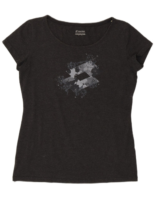 T-shirt grafica da donna Lotto Top UK 18 XL Grigio