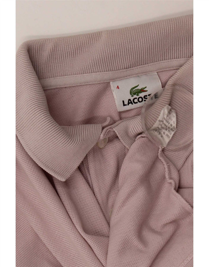 Polo da uomo Lacoste taglia 4 in cotone rosa medio
