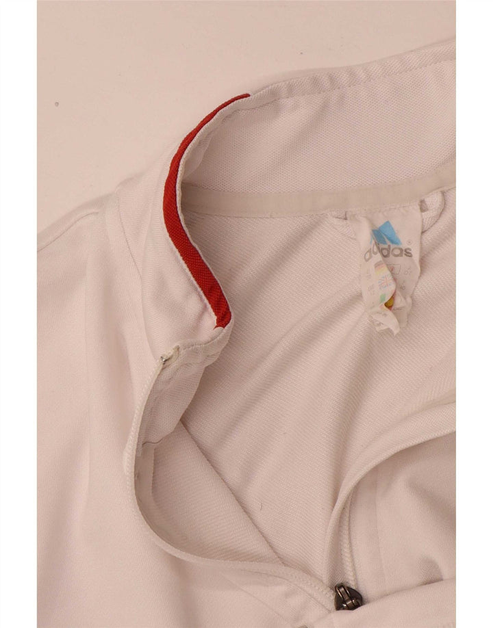 Giacca da tuta da uomo Adidas UK 12 poliestere bianco medio