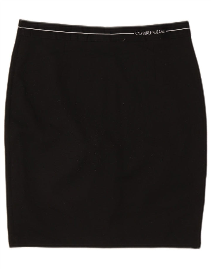 CALVIN KLEIN Gonna tubino da donna grande W32 poliestere nero