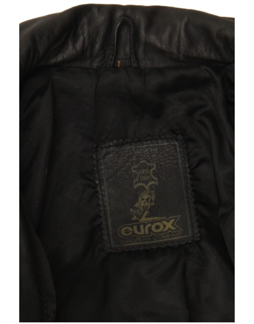 Giacca da corsa in pelle grafica da uomo EUROX UK 40 grande in pelle nera