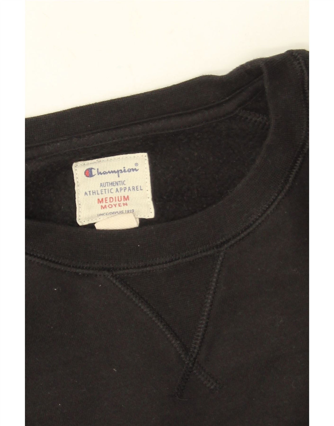 Felpa grafica da uomo Champion Felpa media in cotone nero