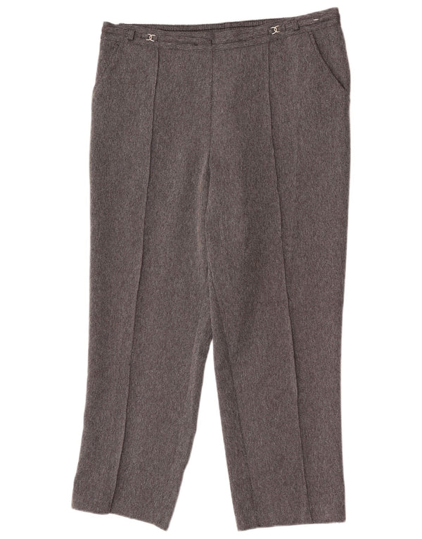 Pantaloni corti dritti da donna Marks & Spencer UK 16 Large W34 L25 Grigio