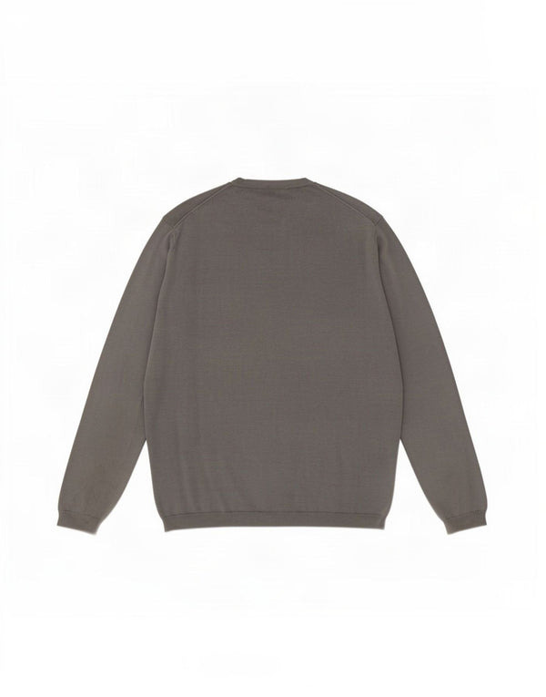 Maglione maglione con scollo a V da uomo Sun68 XL in cotone grigio