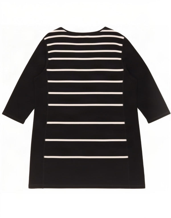 Abito maglione da donna con maniche a 3/4 Marks & Spencer UK 18 XL a righe nere
