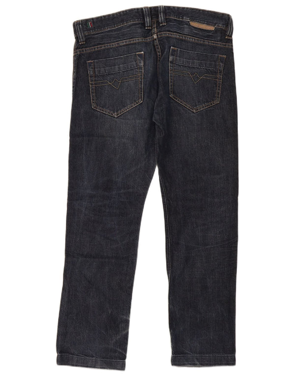 Jeans dritti da donna Diesel IT 48 XL W36 L28 Cotone blu navy