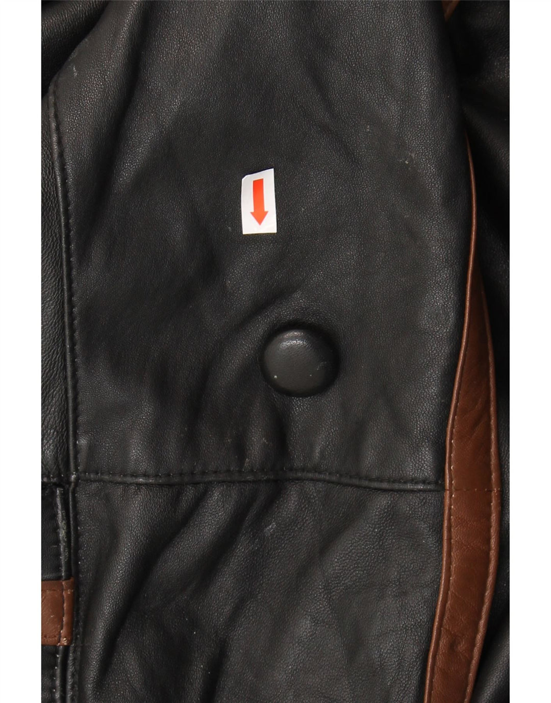 Cappotto in pelle da uomo VINTAGE UK 40 Large Black Colourblock