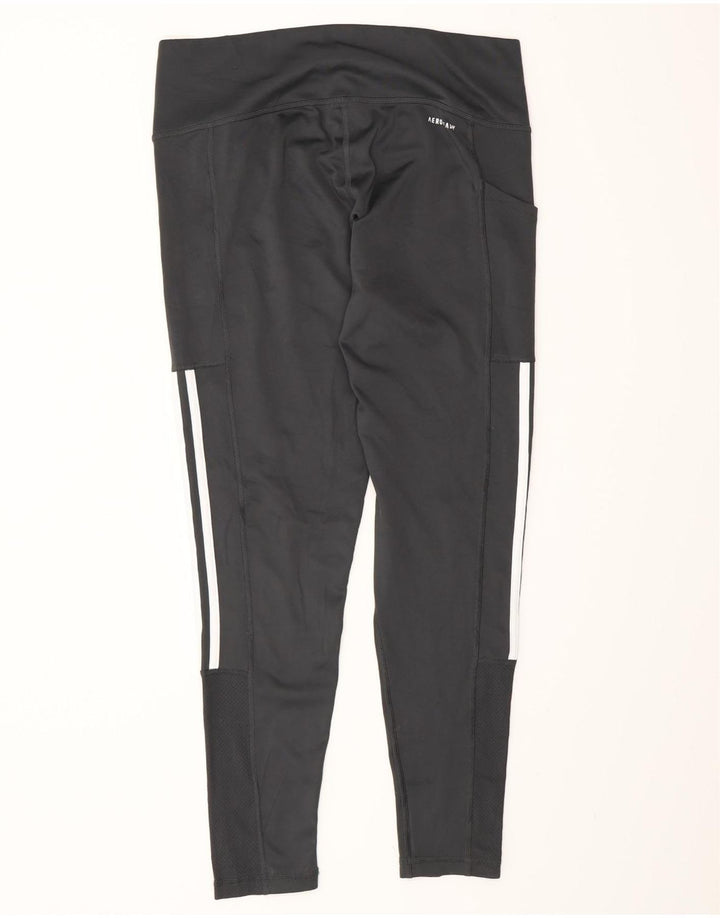 Leggings Adidas Aeroready da donna UK 16/18 Large Nero Poliestere