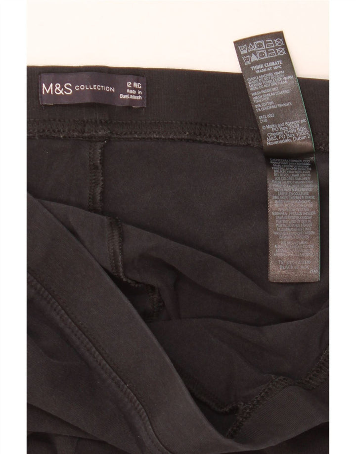 Leggings da donna Marks & Spencer UK 12 cotone nero medio