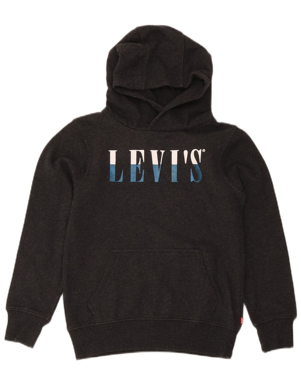 Maglione con cappuccio grafico Levi's per ragazzi 11-12 anni in cotone grigio