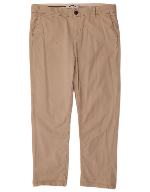 Pantaloni corti dritti da donna Fat Face UK 14 Large W32 L25 Cotone beige