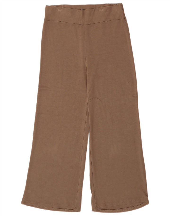 Pantaloni casual a gamba larga da donna ZARA XL W32 L28 Marrone