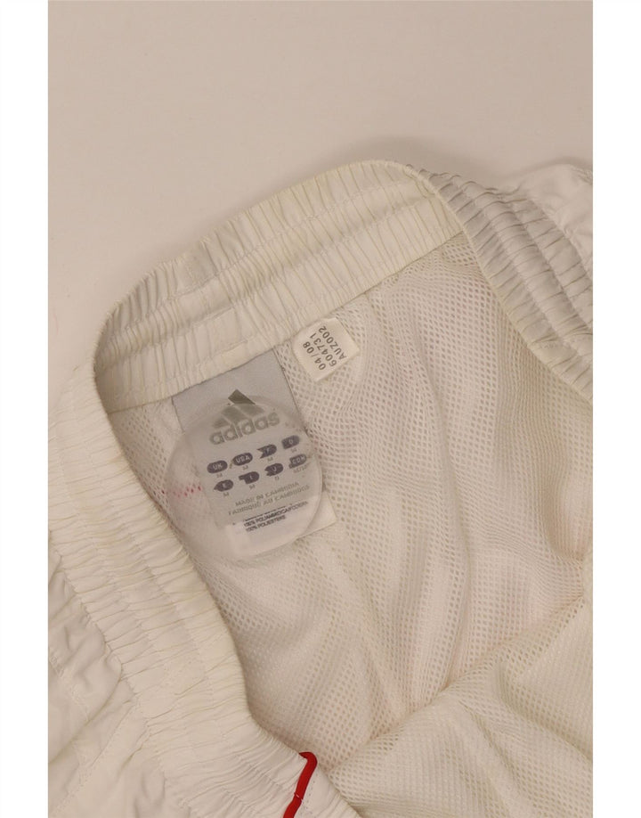 Pantaloncini sportivi Adidas Climalite da uomo, poliestere color block bianco medio