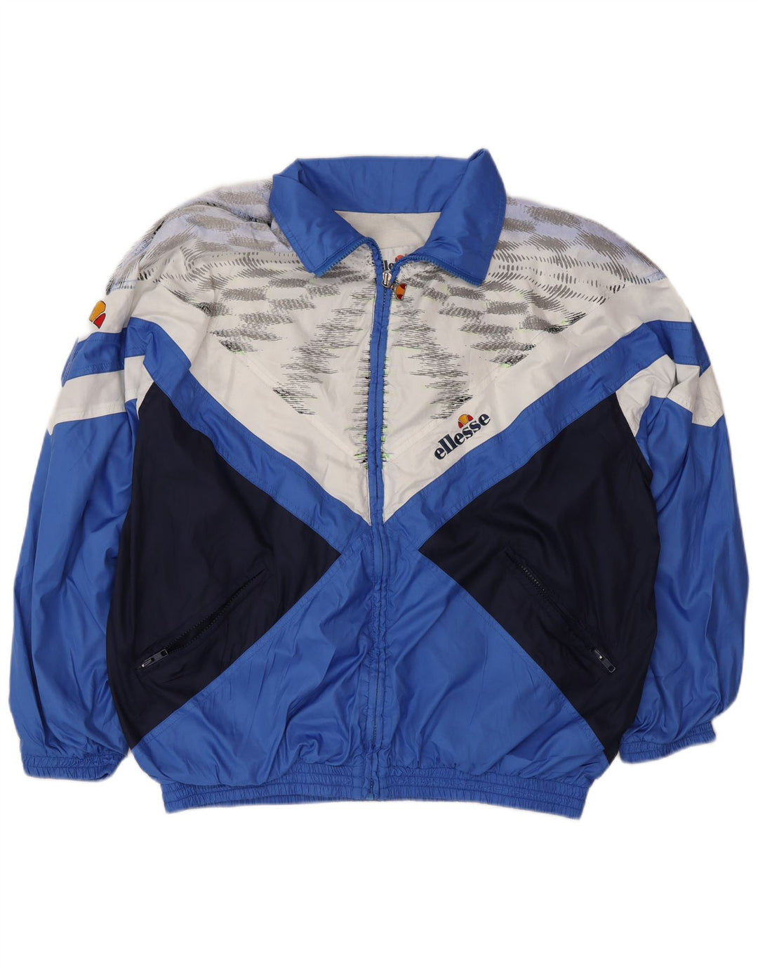 Ellesse Mens Full Tracksuit IT 50 Large  Blue Colourblock Polyester
