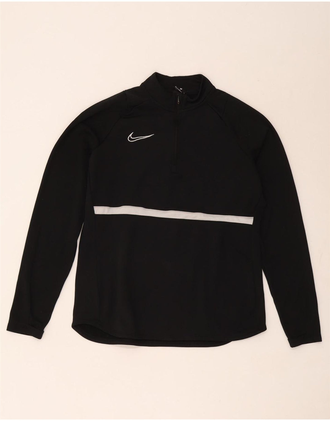 Maglia da tuta Nike Dri Fit con collo e zip da uomo, color block medio nero