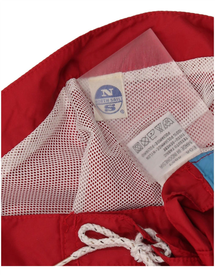 NORTH SAILS Pantaloncini da bagno con grafica da uomo Grandi in poliammide color block rosso