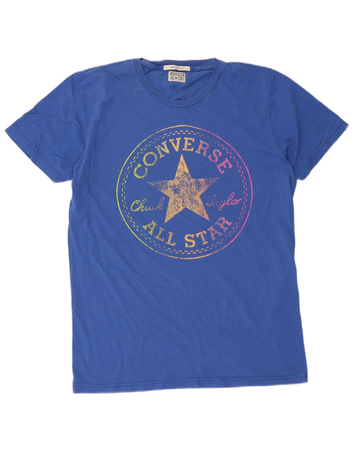 Converse T-shirt grafica da uomo Chuck Taylor Top grande in cotone blu