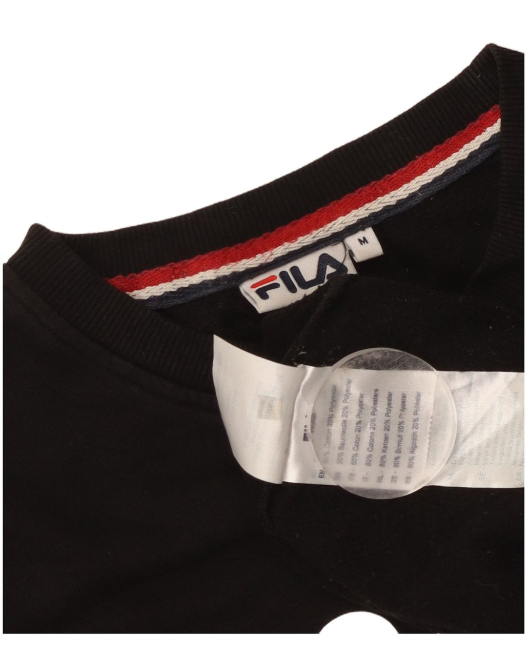 Felpa grafica da uomo Fila Maglione cotone nero medio