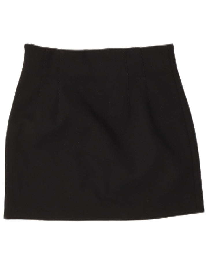 Minigonna Zara da donna piccola W26 poliestere nera