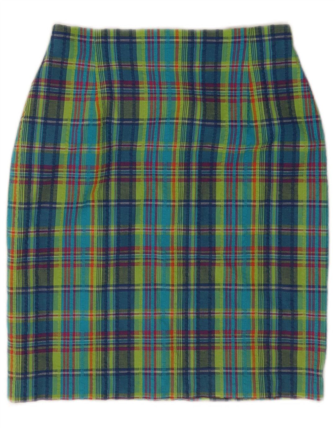 Gonna a tubino da donna Marks & Spencer UK 12 media W26 a quadri multicolore