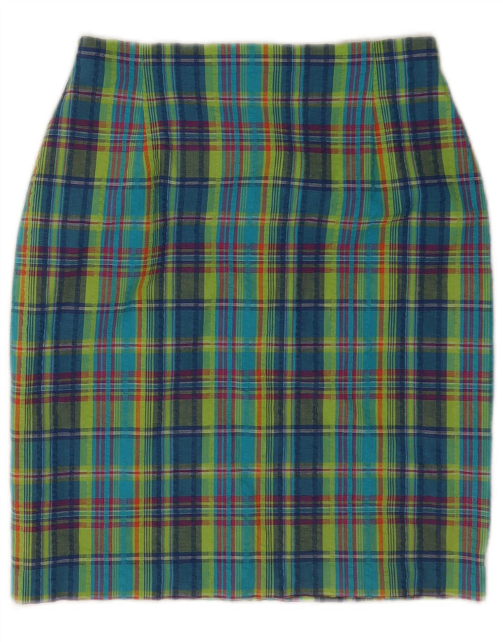 Gonna a tubino da donna Marks & Spencer UK 12 media W26 a quadri multicolore