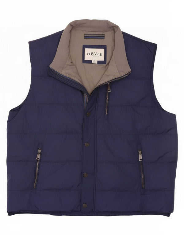 Gilet imbottito da uomo Orvis UK 46 2XL Nylon blu navy