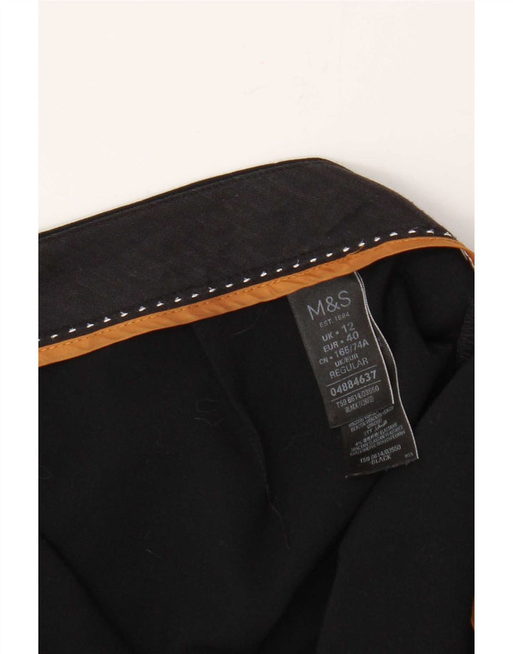 Pantaloni da abito Bootcut da donna Marks & Spencer UK 12 Medio W32 L30 Nero