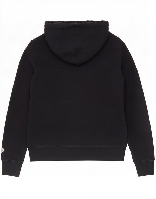 Maglione con cappuccio oversize grafico da donna Superdry UK 10 piccolo cotone nero