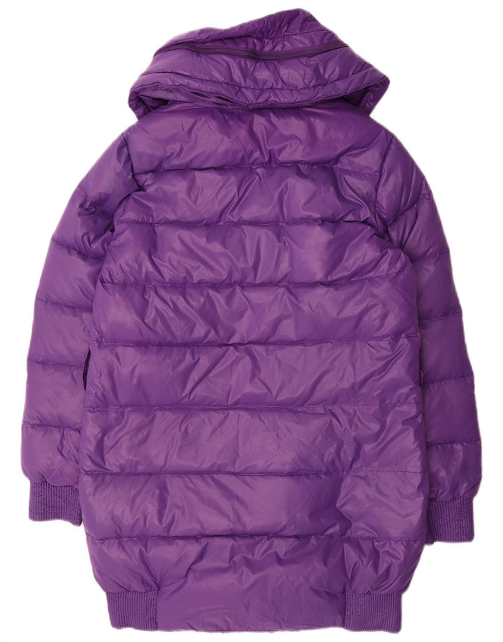Cappotto imbottito con cappuccio da donna Benetton UK 10 piccolo viola