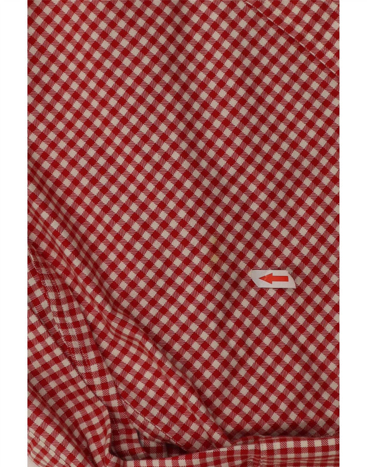 Camicia da uomo Abercrombie & Fitch in cotone a quadretti rosso medio