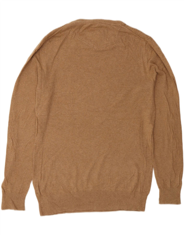 Maglione girocollo da uomo Fat Face XS in cotone marrone
