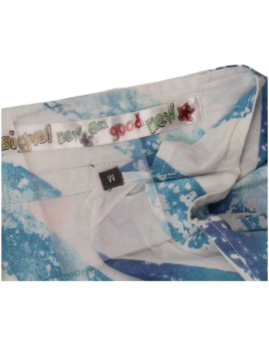 DESIGUAL Camicetta grafica da donna Top UK 14 Blu medio a righe