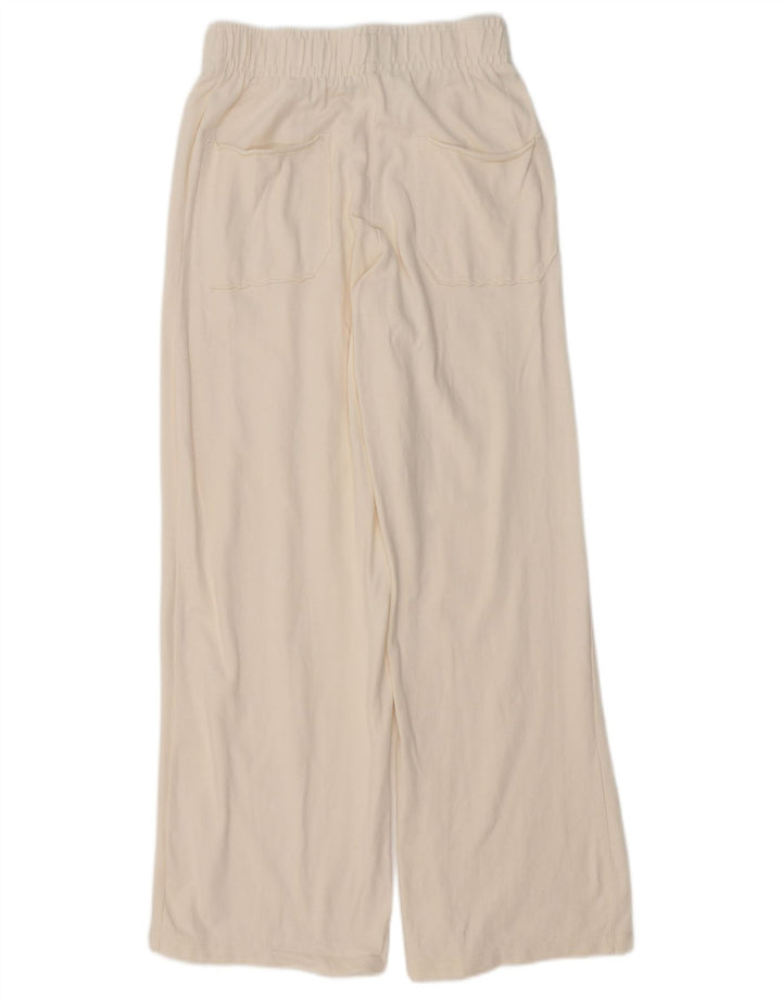 Pantaloni della tuta da donna Zara UK 8 piccoli in cotone bianco sporco