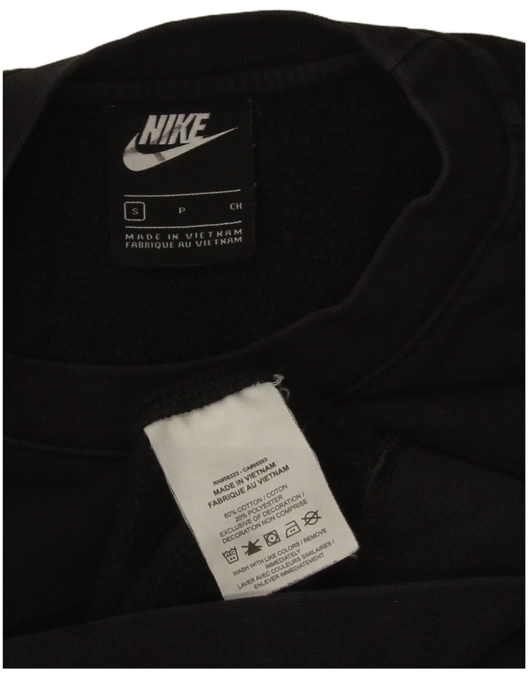 Felpa Nike da uomo dal taglio ampio, piccola, in cotone nero