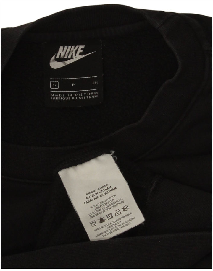 Felpa Nike da uomo dal taglio ampio, piccola, in cotone nero