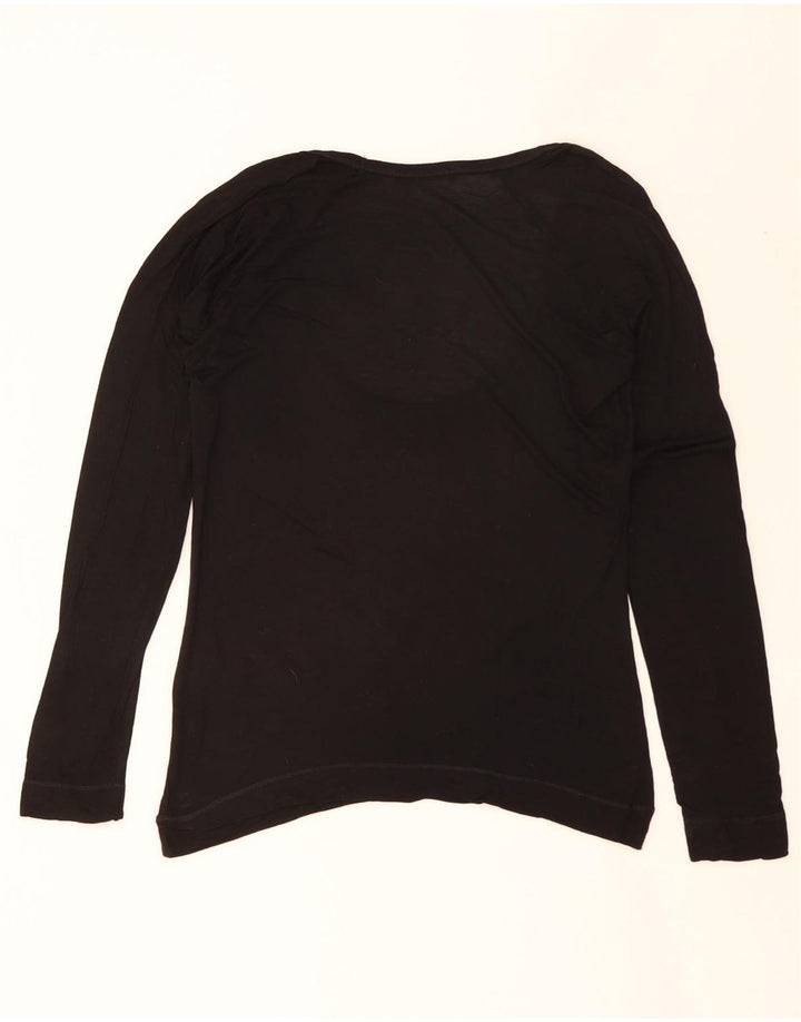Liu Jo Top Grafico Donna Manica Lunga IT 44 Medio Nero Viscosa