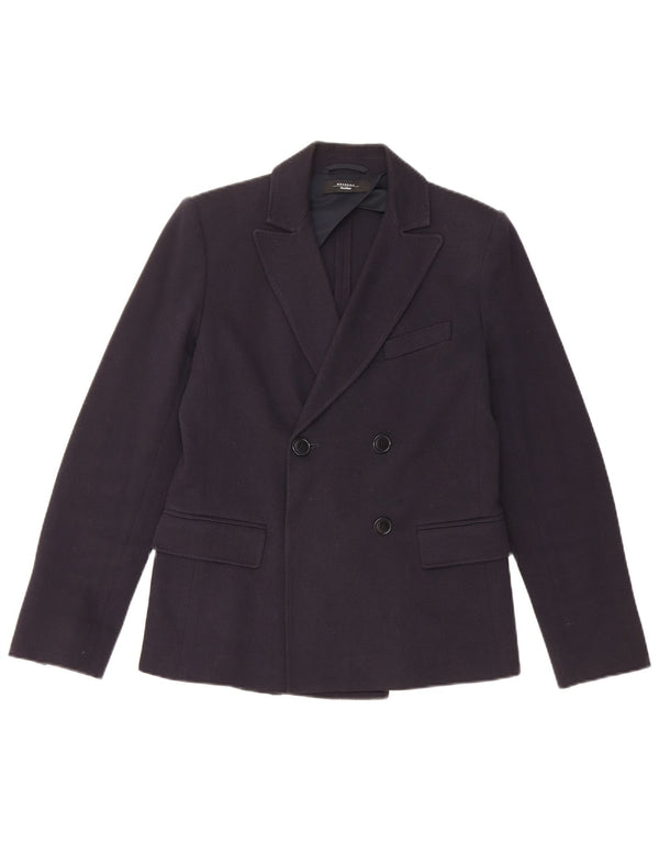 Giacca blazer doppiopetto da weekend da donna Max Mara UK 10 piccola blu navy