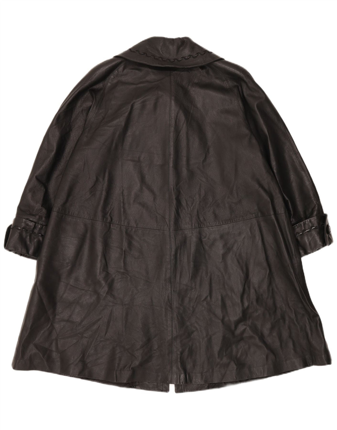 Cappotto In Pelle Oversize Donna Conbipel IT 42 Medio Pelle Nera