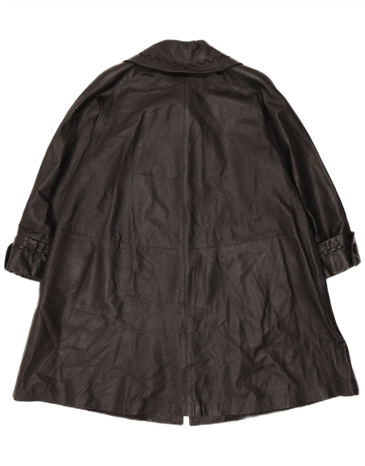 Cappotto In Pelle Oversize Donna Conbipel IT 42 Medio Pelle Nera