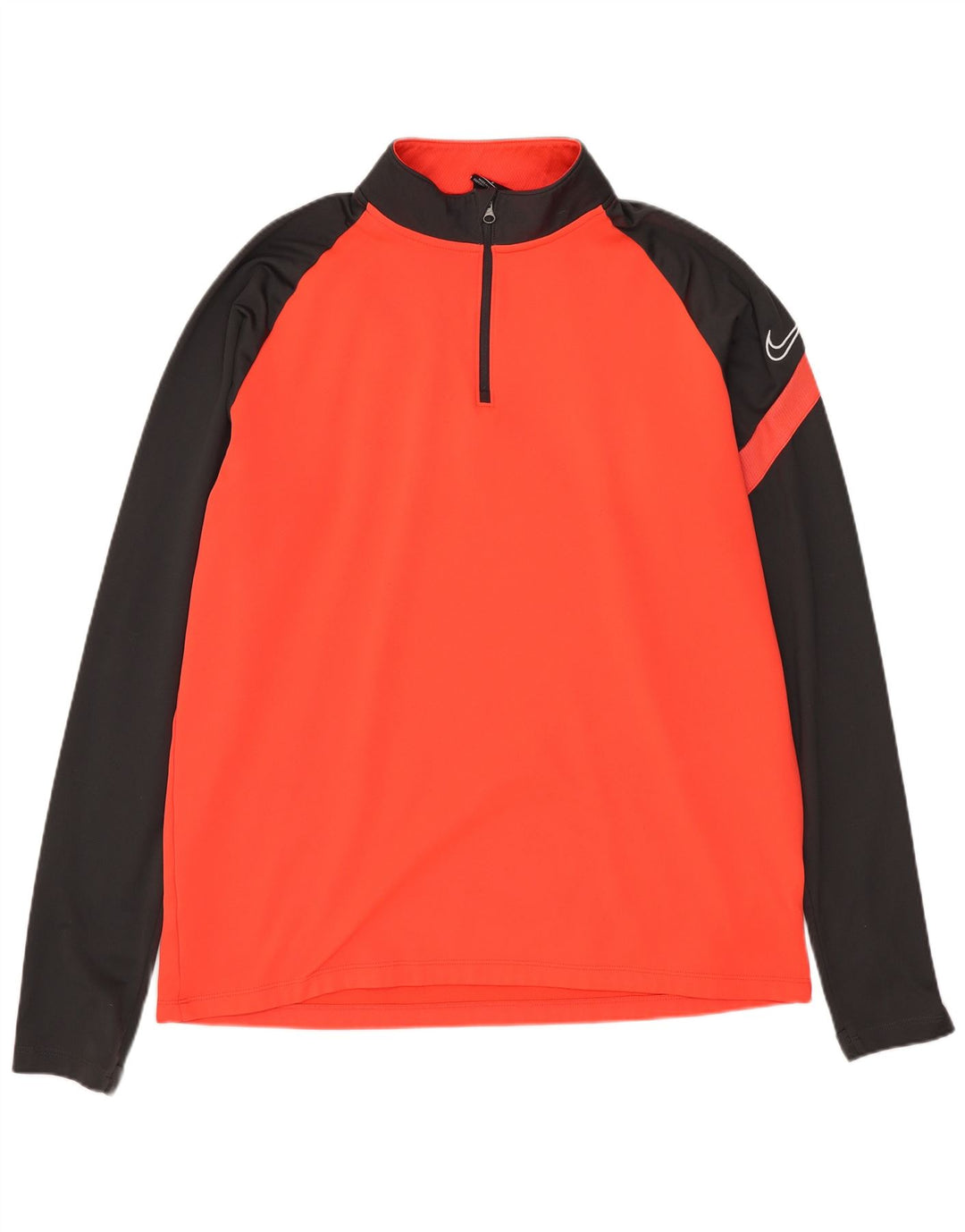 Nike Dri Fit Zip Neck Pullover Tuta da Uomo Top Large Rosso Colorblock