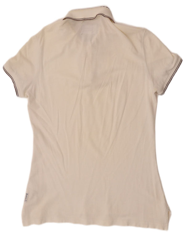 Polo da donna Armani Jeans UK 14 cotone bianco medio