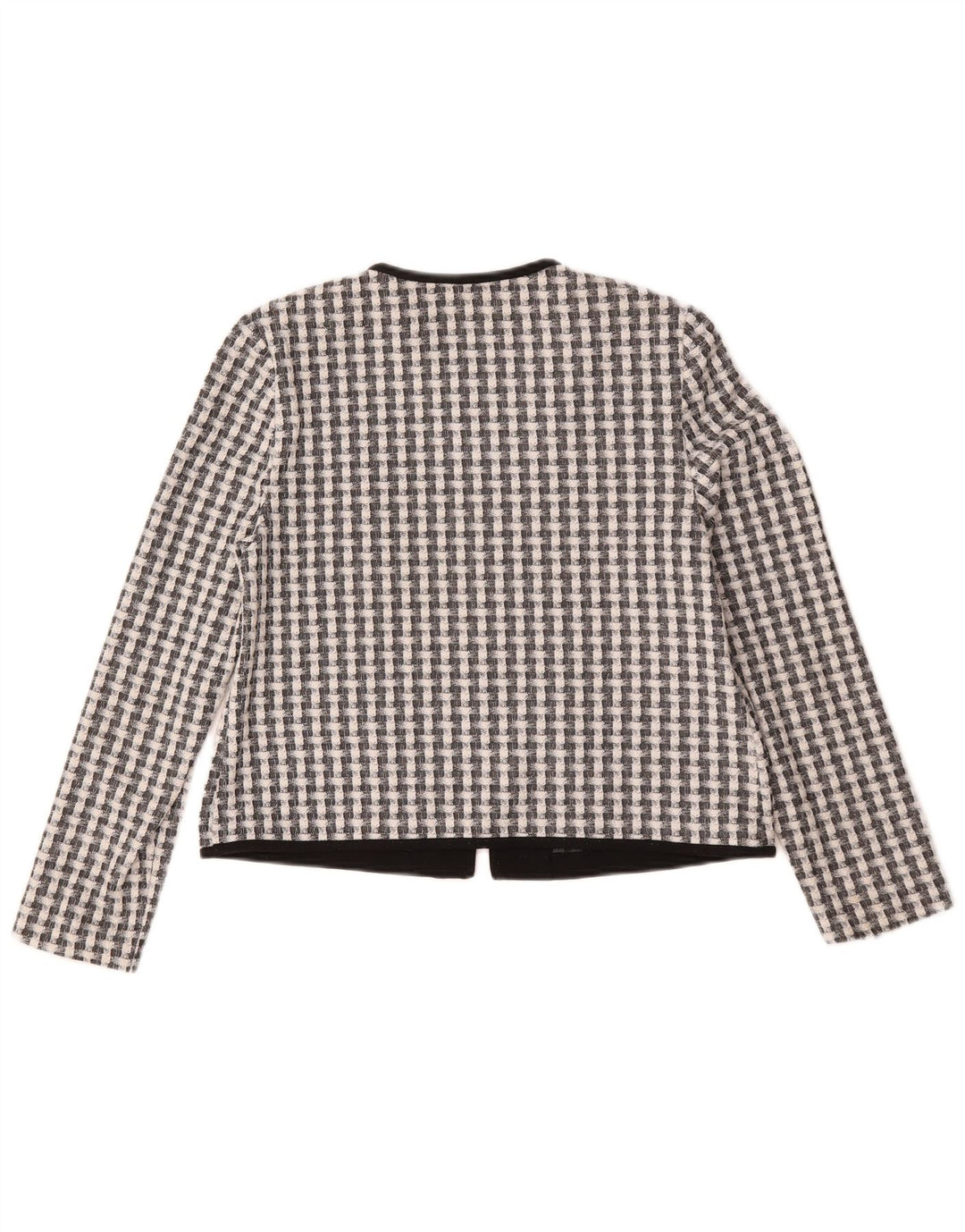 Giacca Bolero da donna Marks & Spencer UK 12 poliestere medio nero a quadri